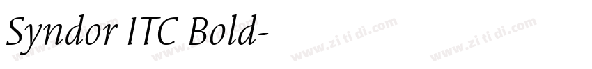 Syndor ITC Bold字体转换